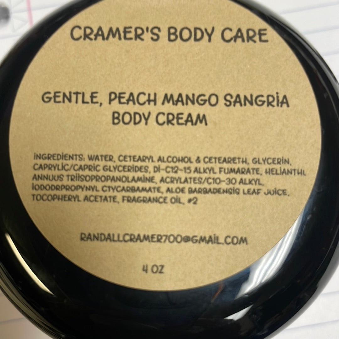 Body Cream in “Peach mango sangria”