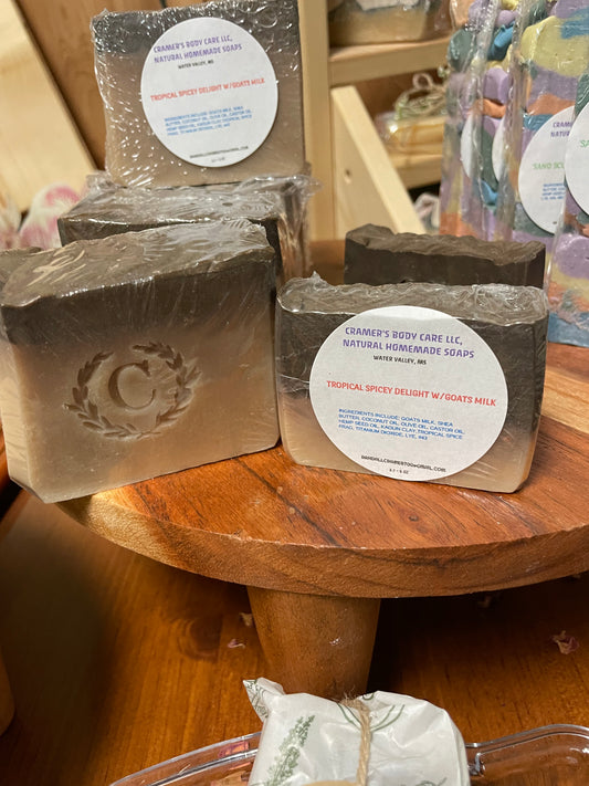 Tropical Spicy Soap with Goats milk, natural & homemade