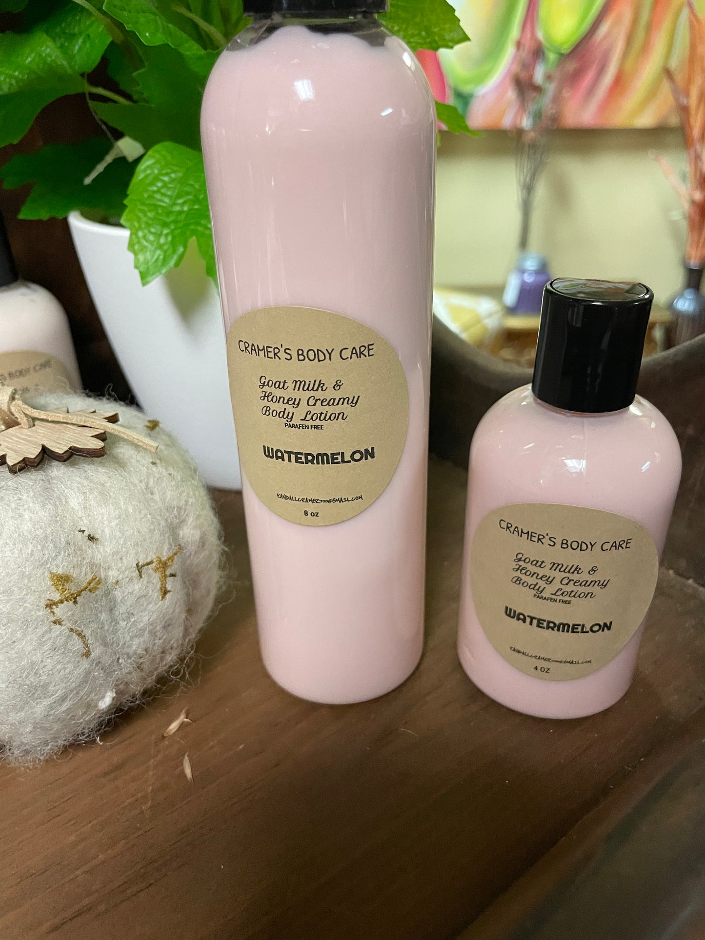 Watermelon scented, goat milk & honey Body Lotion