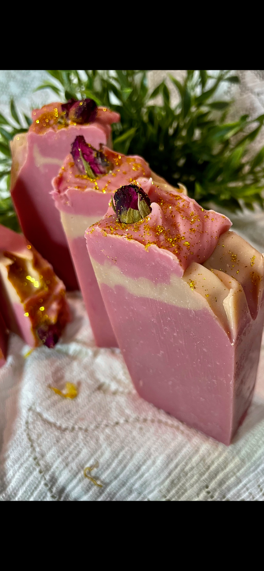 Lovely Golden Rose Homemade Soap