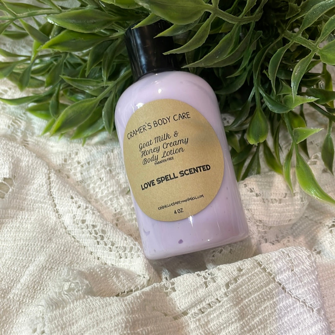 Goat milk & Honey Creamy Body Lotion , Scented like "Love Spell"*