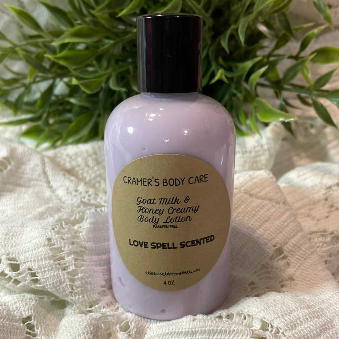 Goat milk & Honey Creamy Body Lotion , Scented like "Love Spell"*